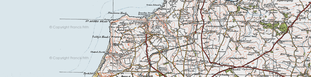 Old map of Goonown in 1919