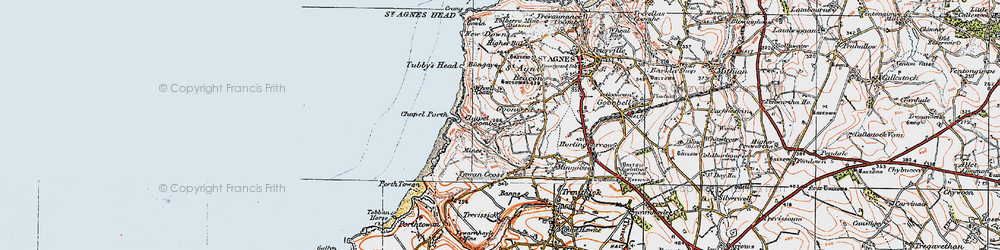 Old map of Goonvrea in 1919