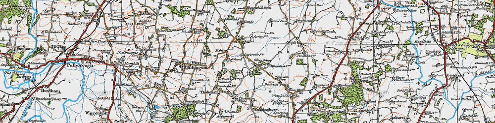 Old map of Goose Green in 1920