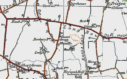 Old map of Heywood Hall in 1921