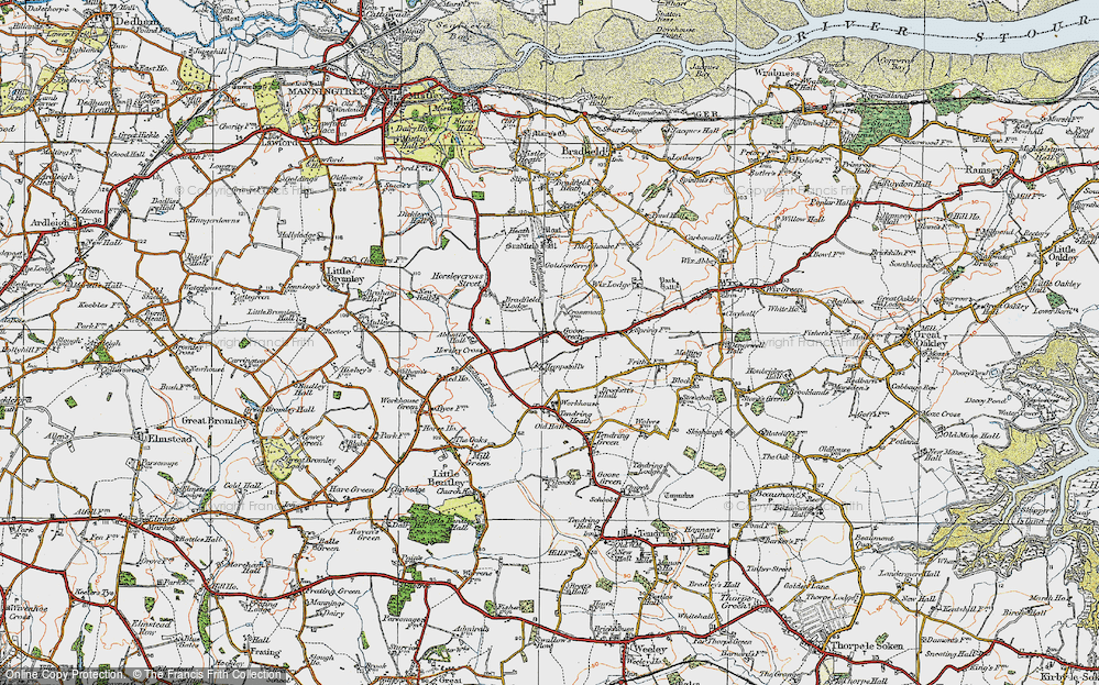 Old Map of Goose Green, 1921 in 1921