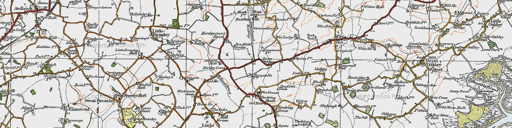 Old map of Goose Green in 1921