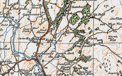 Old map of Preston Patrick Hall in 1925