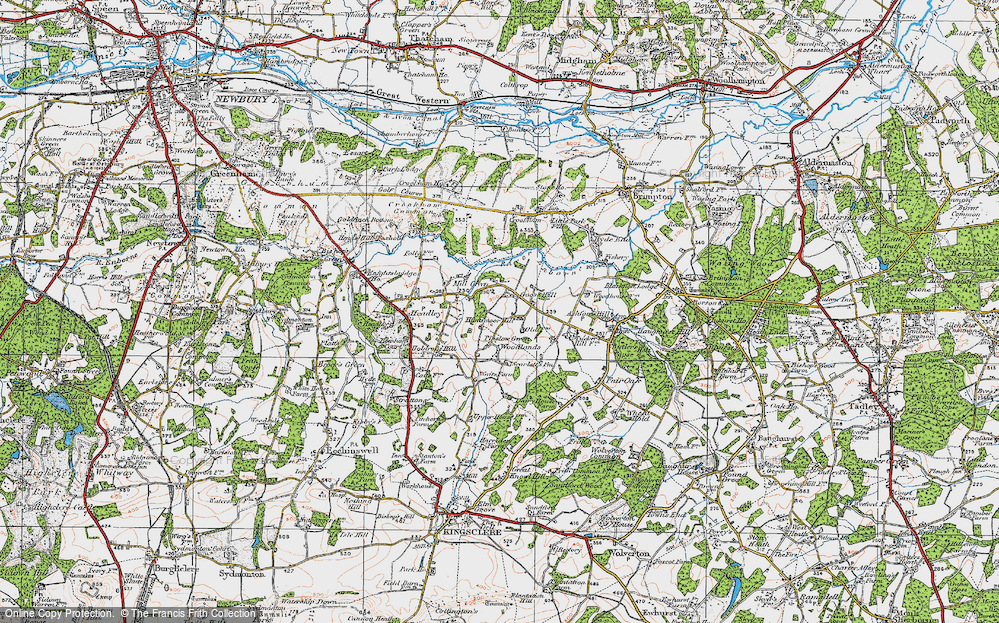 Old Map of Goose Hill, 1919 in 1919