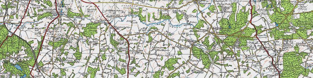 Old map of Goose Hill in 1919