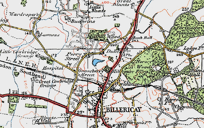 Old map of Gooseberry Green in 1920