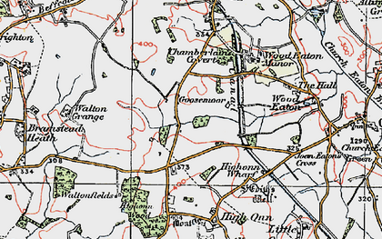 Old map of Goosemoor in 1921