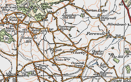 Old map of Goosemoor Green in 1921