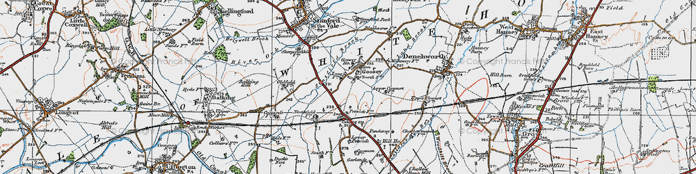 Old map of Goosey in 1919