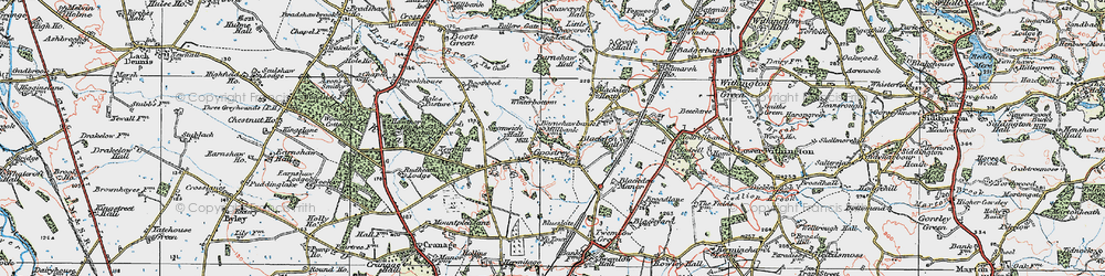 Old map of Goostrey in 1923