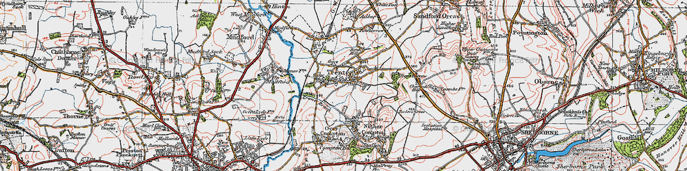Old map of Gore in 1919