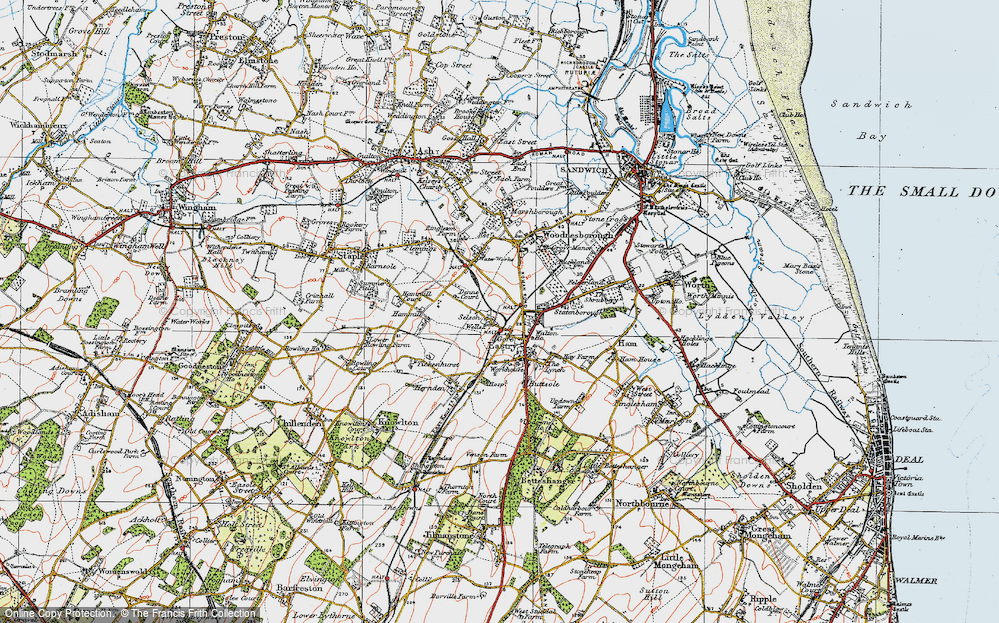 Old Map of Gore, 1920 in 1920