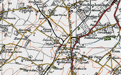 Old map of Gore in 1920