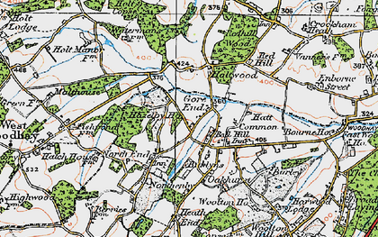 Old map of Gore End in 1919