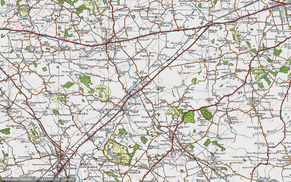 Old Map of Gore Pit, 1921 in 1921