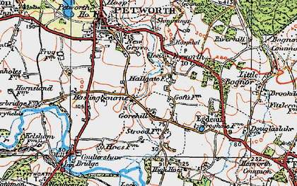 Old map of Gorehill in 1920