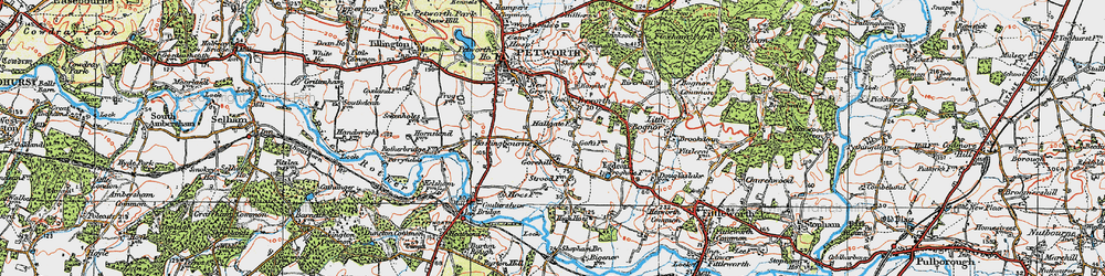 Old map of Gorehill in 1920
