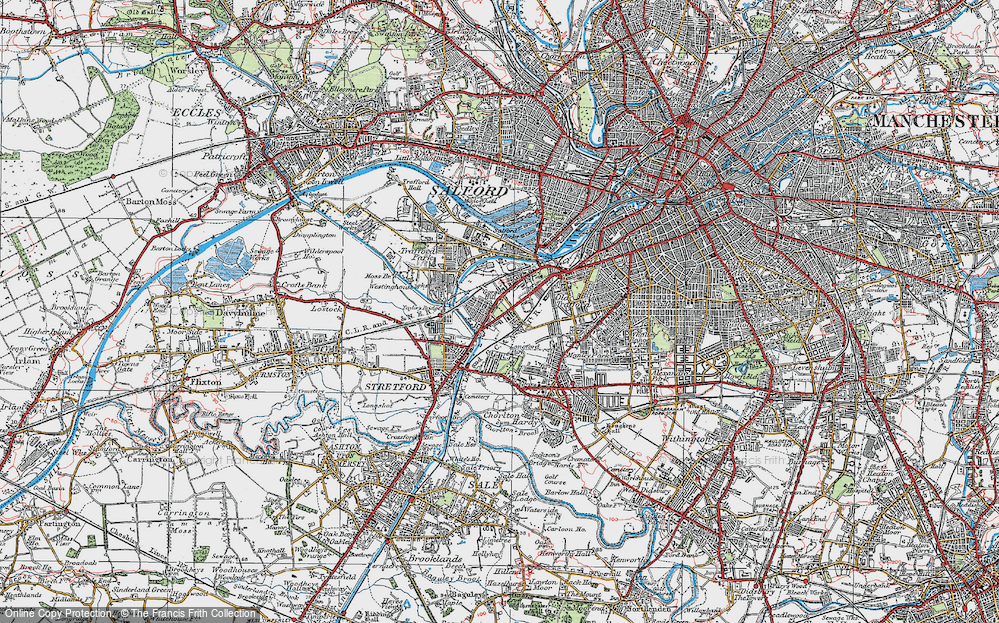 Old Map of Gorse Hill, 1924 in 1924