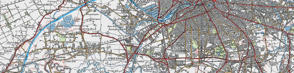 Old map of Gorse Hill in 1924