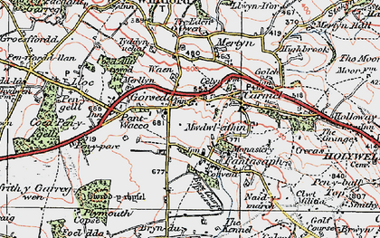 Old map of Gorsedd in 1924