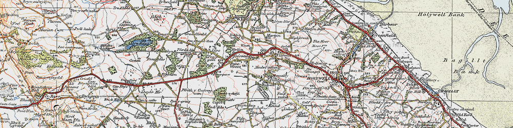 Old map of Gorsedd in 1924
