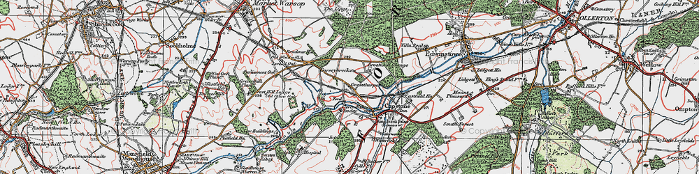 Old map of Birklands in 1923