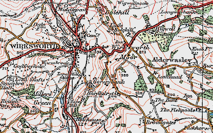 Old map of Gorseybank in 1921