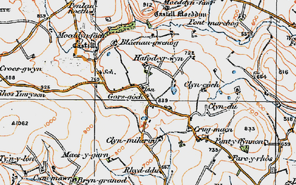 Old map of Blaenau-gwenog in 1923