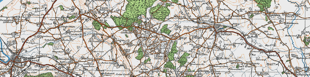 Old map of Gorsley in 1919