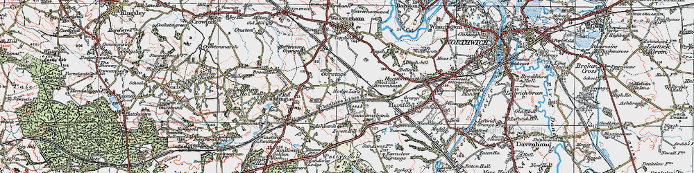 Old map of Gorstage in 1923