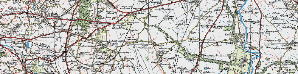 Old map of Gorstella in 1924