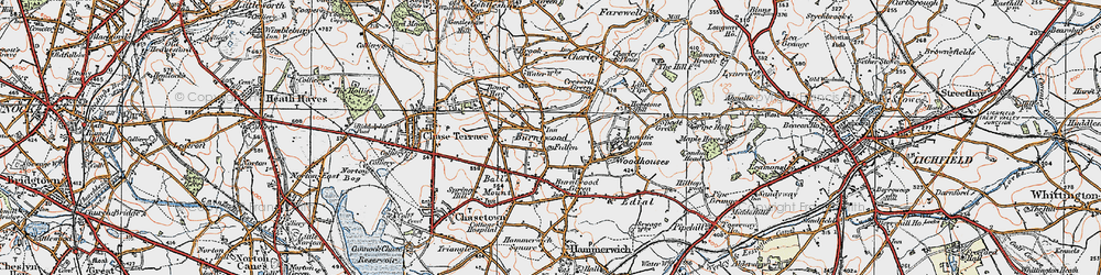 Old map of Gorstey Ley in 1921