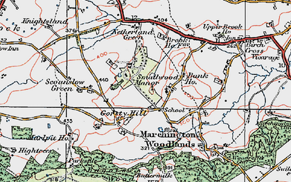 Old map of Gorsty Hill in 1921