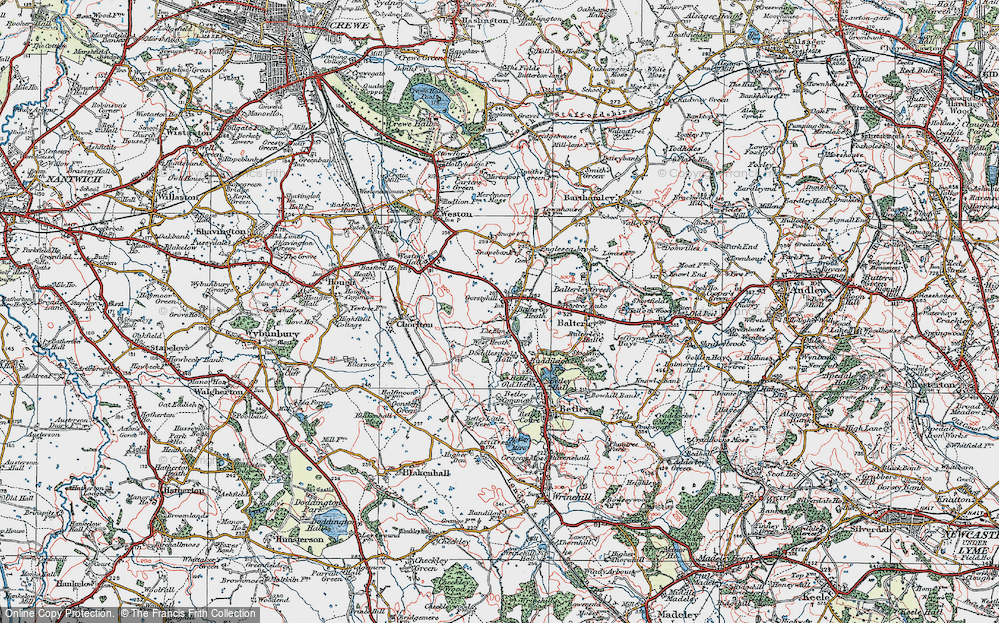 Old Map of Gorstyhill, 1921 in 1921