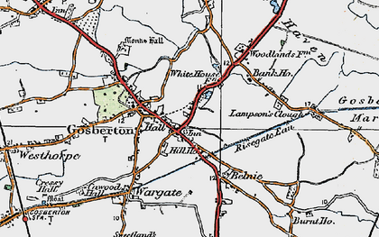 Old map of Gosberton in 1922