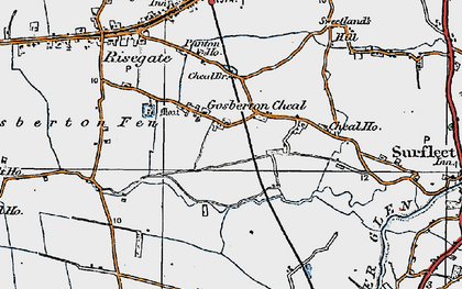 Old map of Gosberton Cheal in 1922