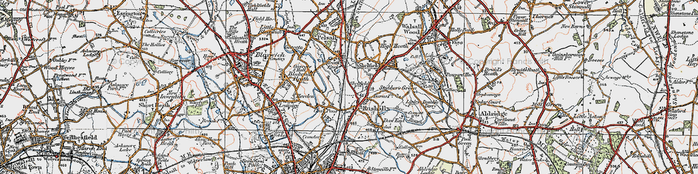 Old map of Goscote in 1921