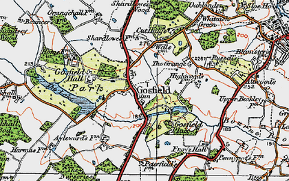 Old map of Gosfield in 1921