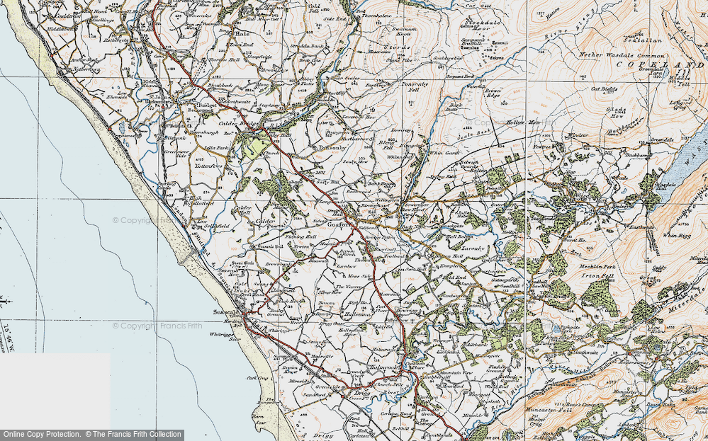 Old Map of Historic Map covering Bleawath in 1925