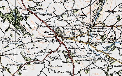Old map of Gosforth in 1925