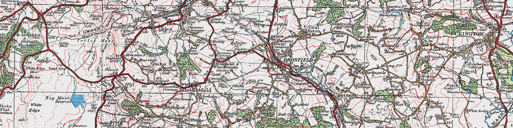Old map of Bowshaw in 1923