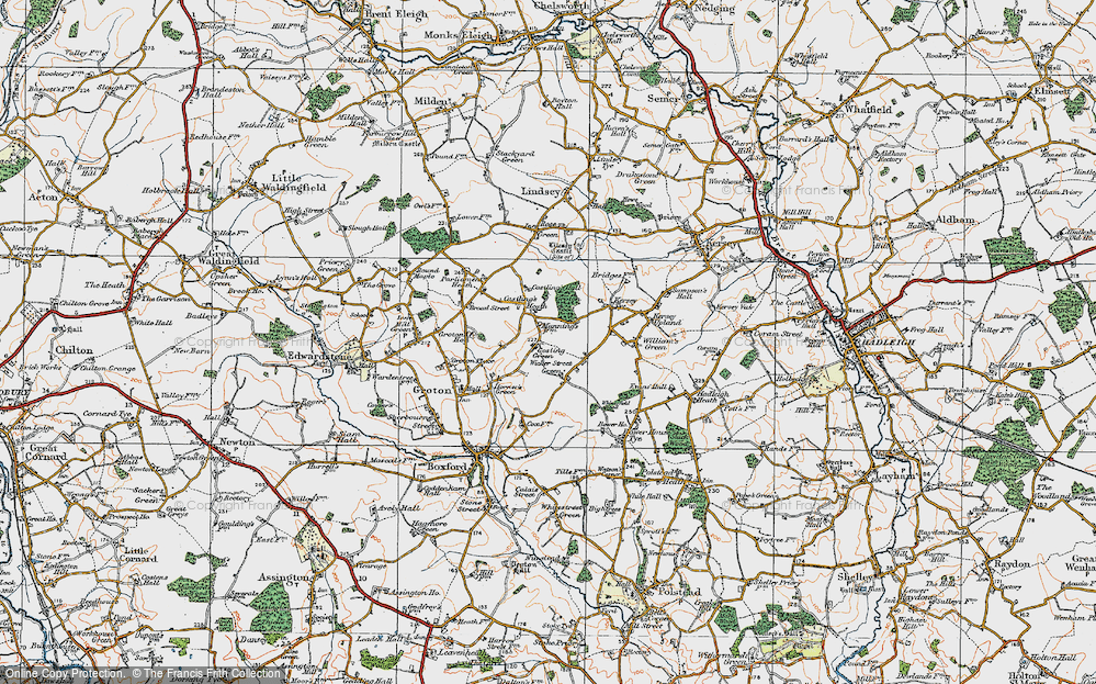 Old Map of Gosling Green, 1921 in 1921