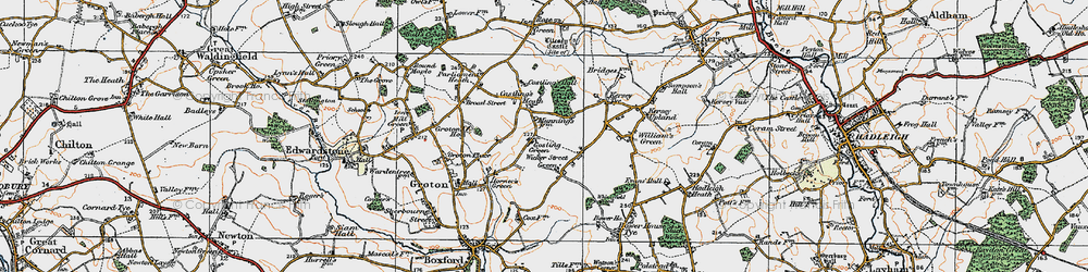 Old map of Gosling Green in 1921