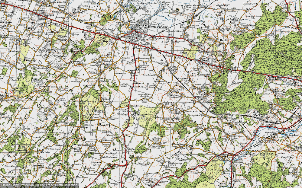 Old Map of Gosmere, 1921 in 1921