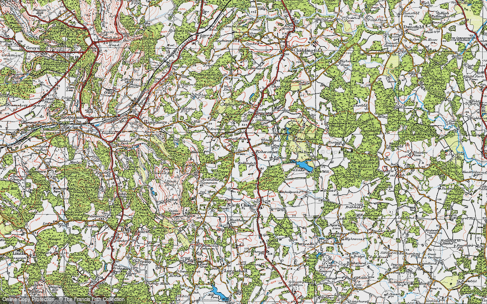 Old Map of Gospel Green, 1920 in 1920
