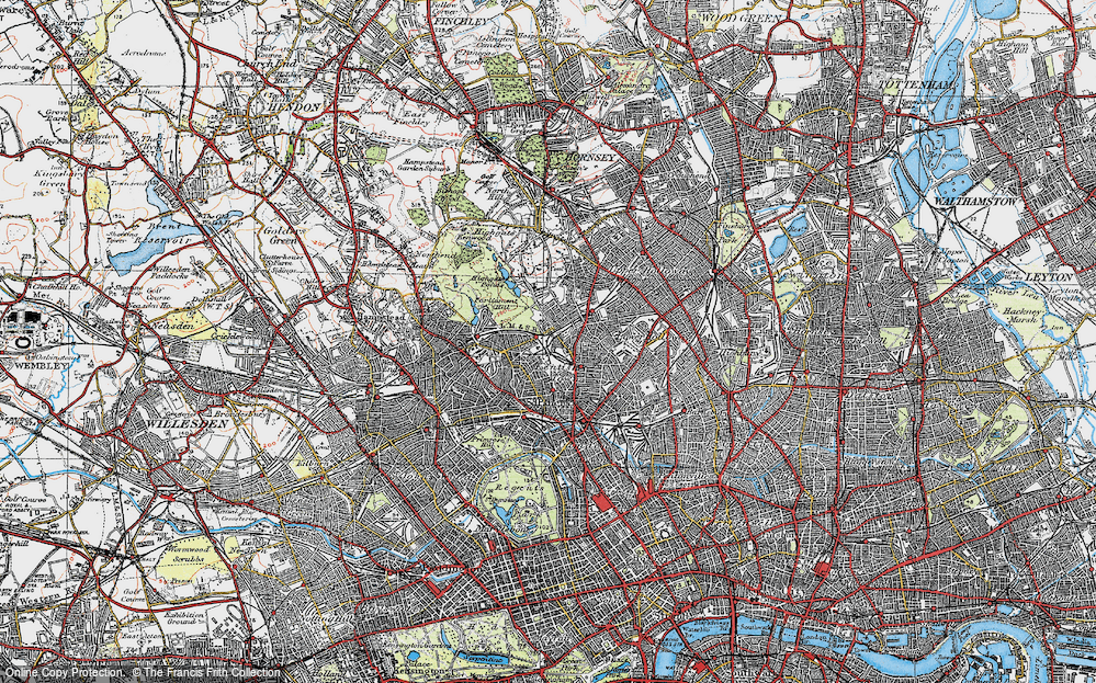 Old Map of Gospel Oak, 1920 in 1920