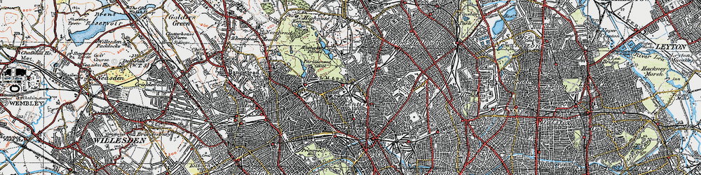 Old map of Gospel Oak in 1920