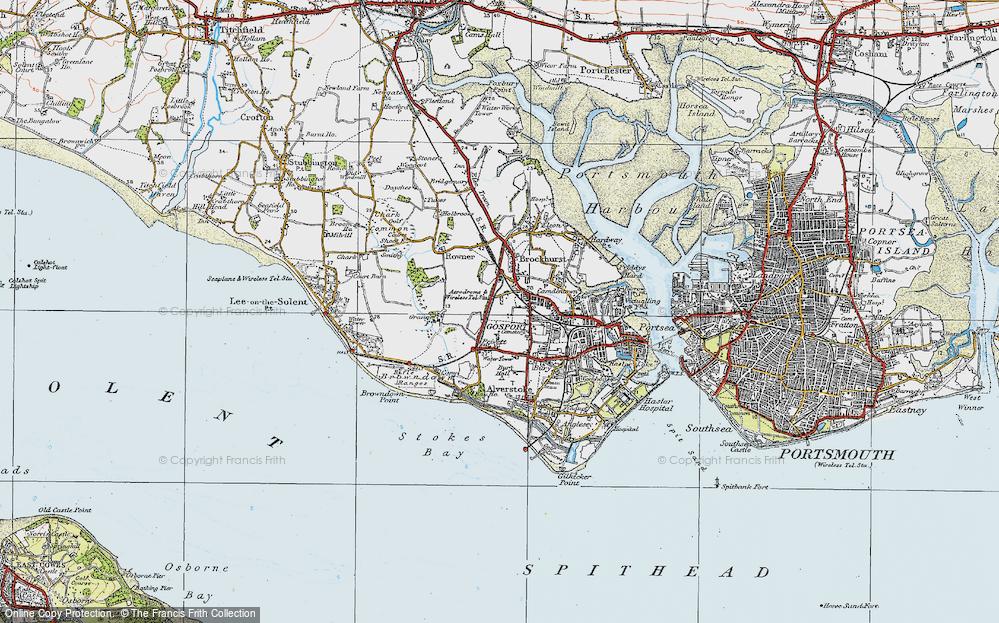 Old Map of Gosport, 1919 in 1919