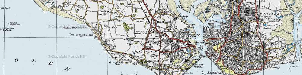 Old map of Gosport in 1919