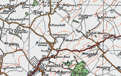 Old map of Gossard's Green in 1919